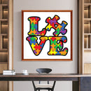DIY Rhinestone Mosaic Love Letters Full Round Diamond Painting Kit Gift