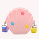 Cartoons Shell Shoulder Bags Small Women Girls Crossbody Handbag (Pink)