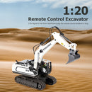 Remote Control Excavator Toys 1/20 11CH RC Digger Tractor with LED Sound