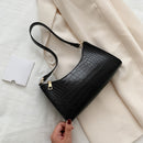 Fashion Women Leather Totes Shoulder Bag Alligator Pattern Small Daily Handbag