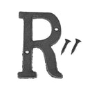 Metal Letters Cast Iron House Sign Doorplate DIY Cafe Wall Decoration (R) Newly