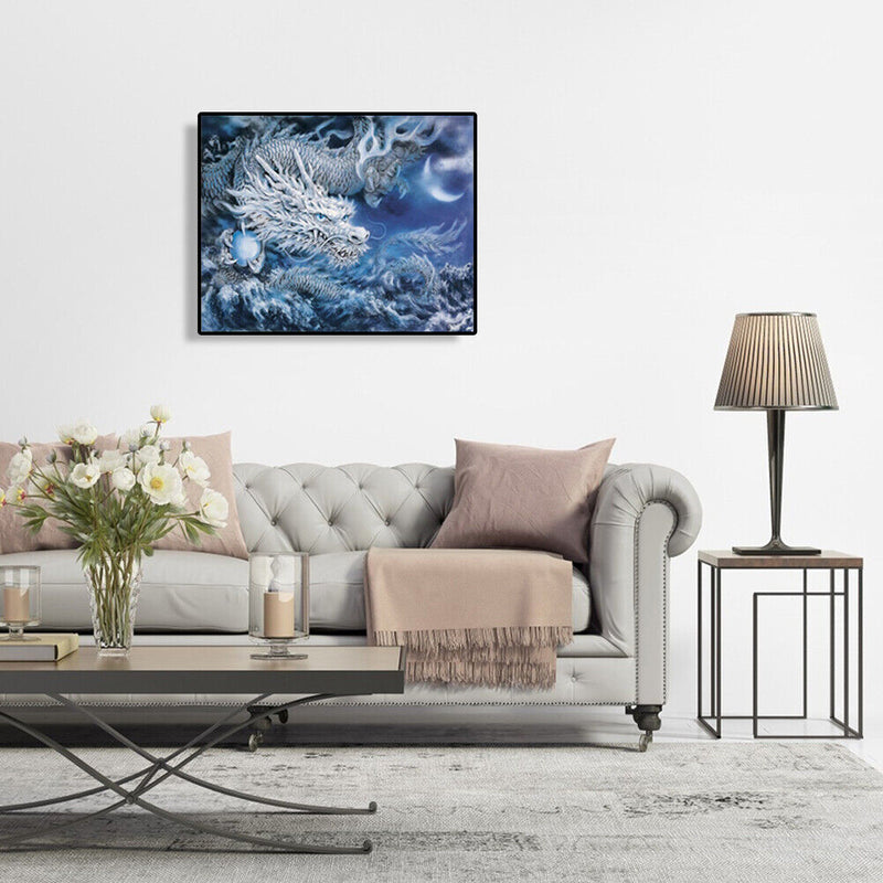 DIY Dragon Hand Painted Artwork Canvas Digital Oil Art Picture Craft Home Decor