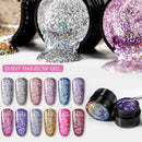 Laquer Semi Transparent Nail Glitter Polish Manicure DIY Nail Sequins UV Gel