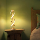 12W LED Spiral Table Lamp Modern Acrylic Curved Strip Light (Warm Light) Newly
