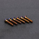 6pcs/lot Burnt Titanium Car Steering Wheel Bolts Hex Head Bolts (M5x20mm) Newly