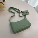 Fashion Women Composite Bags Stone Pattern Small Messenger Bag Casual PU Handbag