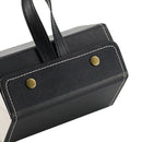 5 Grid Portable Glasses Display Box Folding Leather Sunglasses Bag (Black) Newly