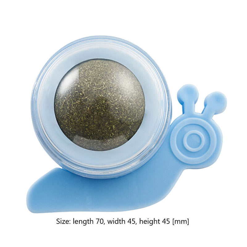 Cat Catnip Rotating Ball Cleaning Teeth Molar Interactive Pet Toys (Blue)