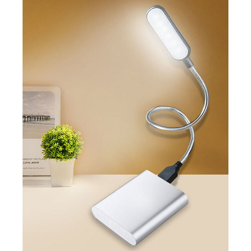 Mini Flexible Desktop Lamp Reading Night Light USB Power Supply LED Book Lamp