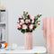 3 pcNordic Style Plastic Vase Desktop Ornaments for Dry Flower Holder (Pink)