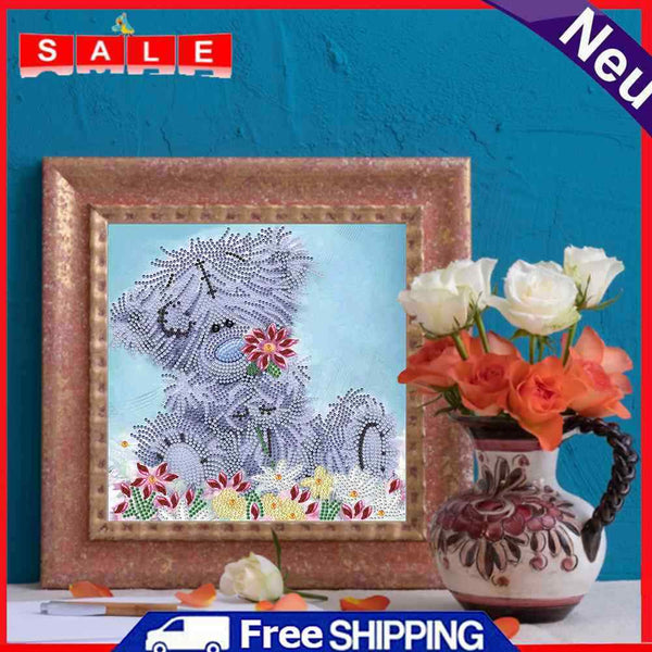 5D DIY Diamond Drawing Small Bear, Specially Shaped Partial Drill Wall Art (K061