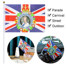Party Queen's Platinum Jubilee Hand Waving Flags Bunting Flags Union Jack Flag