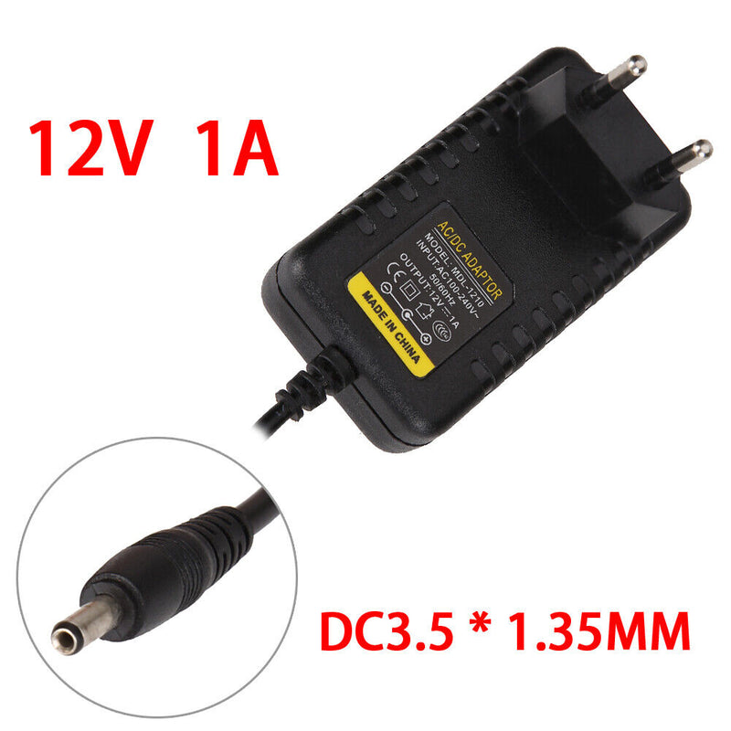 AC to DC 3.5mmx1.35mm 12V 1A Switching Power Supply Adapter Newly