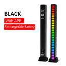 Rechargeable APP Sound Control Light RGB 32LED Pickup Lamp Bar(Black
