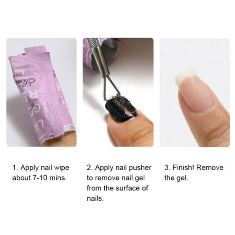 Dual-ended Cuticle Pusher Stick Rod Set Nail Gel Cleaner Nail Polish Remover