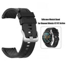 Sports Silicone Watch Band for Huawei Watch GT/GT Active 46mm (Black) Newly