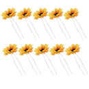 10PCS Daisy Sunflower Bridal Wedding Party Hair Pins Hair Decor DIY 2022 G1F3