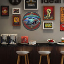Round Truck Plate Metal Tin Sign for Bar Pub Club Garage Plate Wall Home Decor