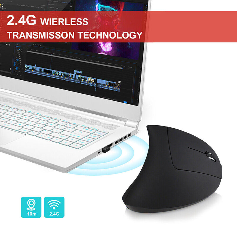 YWYT 2.4G Receiver Vertical Ergonomic Gaming Wireless Mouse (Ordinary G814)