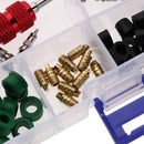 71pcs/set A/C Rubber Gasket+ AC Valve Core+ Remover Tool Assortment Kit