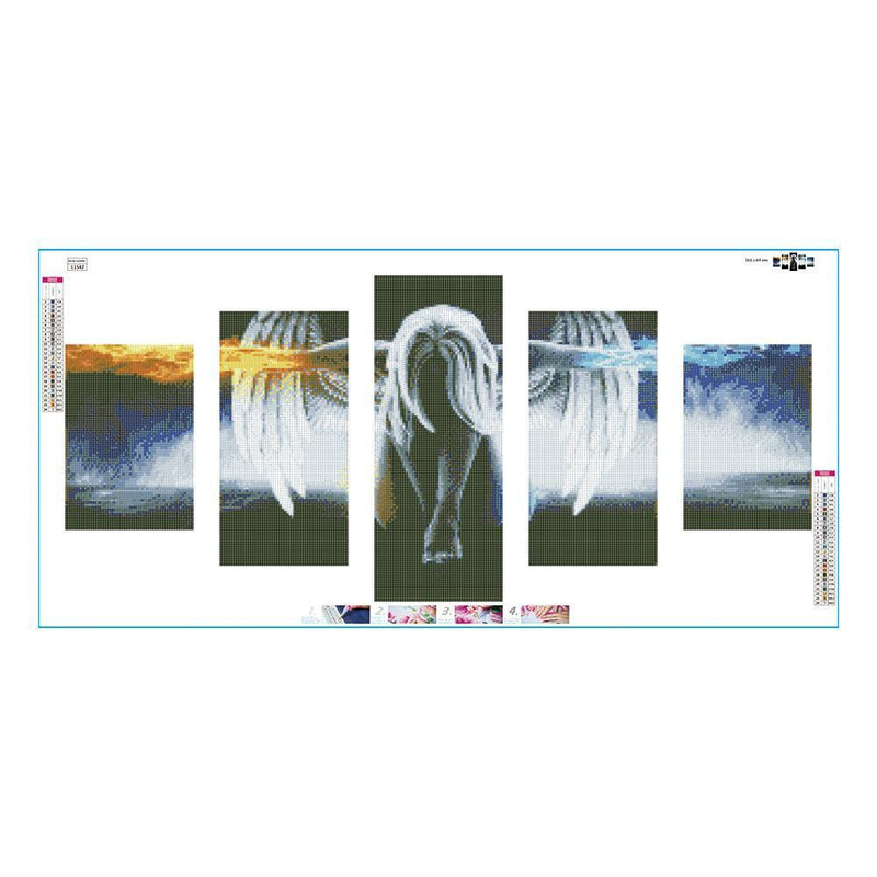 Angel Wings 5D DIY Full Drill Diamond Painting 5-pictures Combination Kits