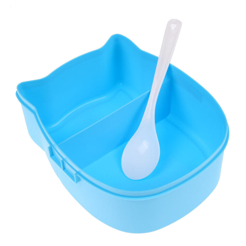 Cartoon Owl Lunch Box Food Fruit Storage Container Portable Bento Box(Blue)