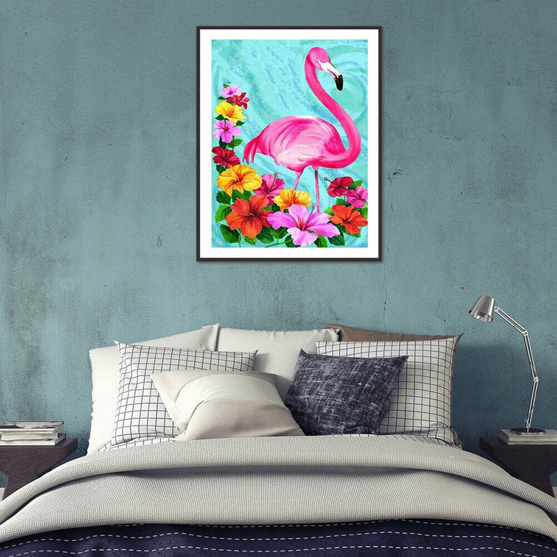 Diamond Painting Flamingo Full Round Drill Picture of Rhinestone DIY Drawing