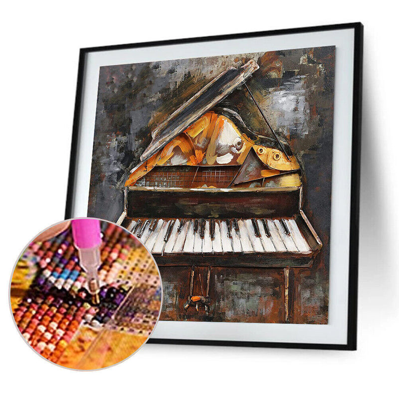Diamond Painting 5D DIY Piano Full Round Drill Rhinestone Picture Kits