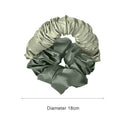 Women Silk Scrunchy Multicolor Hair Band Ties Hair Styling Tools (Green) Newly