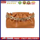 Women Pleated Shoulder Bag Chain Totes Lady PU Stone Pattern Crossbody Handbag