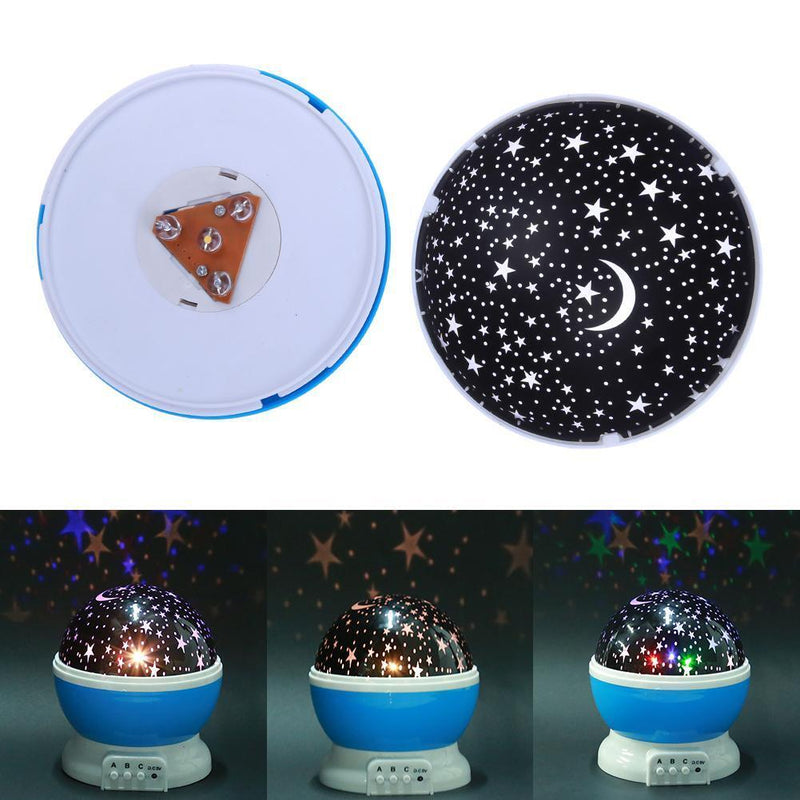 Rotating Projector Starry Night Lamp Projection LED Lights Xmas Gift(Blue) Newly