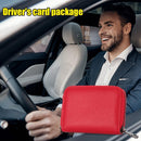 Leather Card Bag Business Credit Passport Card Holder Men Women Zipper Wallet