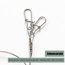 2pcs Stainless Steel Wire Leader Fishing Leash with Rolling Swivels Pike Fish