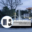 20W 12V Low Noise Brushless Solar Water Pump Kit for Pool Black.