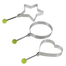 Stainless Steel Omelette Egg Frying Mold Love Round Star Mold(Flower)