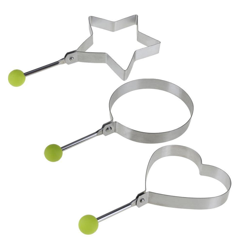 Stainless Steel Omelette Egg Frying Mold Love Round Star Mold(Flower)