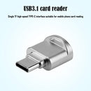 USB 3.1 Type C Card Reader High Speed USB-C TF Adapter Connector for Huawei OPPO
