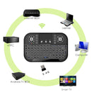 Ergonomic 2.4G Air Mouse Touchpad Backlit Wireless Keyboard with USB Receiver
