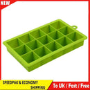 DIY Creative Big Ice Cube Mold Square Shape Silicone Ice Tray Green