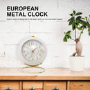 Analog Alarm Clock Battery Operated Non Ticking Small Clock with Night Ligh