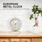 Analog Alarm Clock Battery Operated Non Ticking Small Clock with Night Ligh