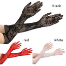 Stretchy Lace Gloves Gothic Punk Mittens Christmas Halloween Gloves Fancy Dress