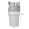 Stainless Coffee Mug Water Tea Cup Insulated Car Drinkware (600ml White) Newly