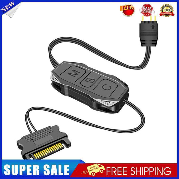 COOLMOON AR-1 5V 3 Pin to SATA ARGB Controller Cable for PC Fan Light Strip