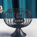 Wrought Iron Coffee Cup Organizer Coffee Capsule Pod Display Rack (Black) Newly