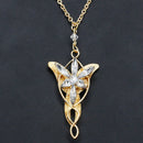 Creative Crystal Hollow Pendant Necklace Women Men Alloy Clavicle Chain Jewelry