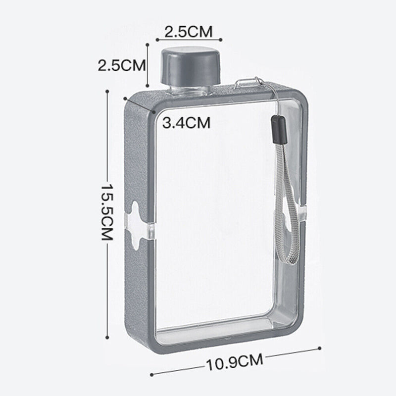 400ml Water Bottle for Travel Paper Book Cup Drinking Bottles Kettle (Grey)