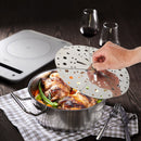 Cover Steamer Basket Inner Lid Adjustable Stainless Steel Drop Lid