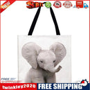 Elephant Printed Shoulder Shopping Bag Casual Large Tote Handbag (40*40cm)