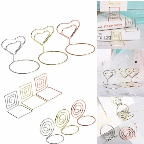Desktop Decoration Place Card Photos Clips Clamps Stand Table Numbers Holder